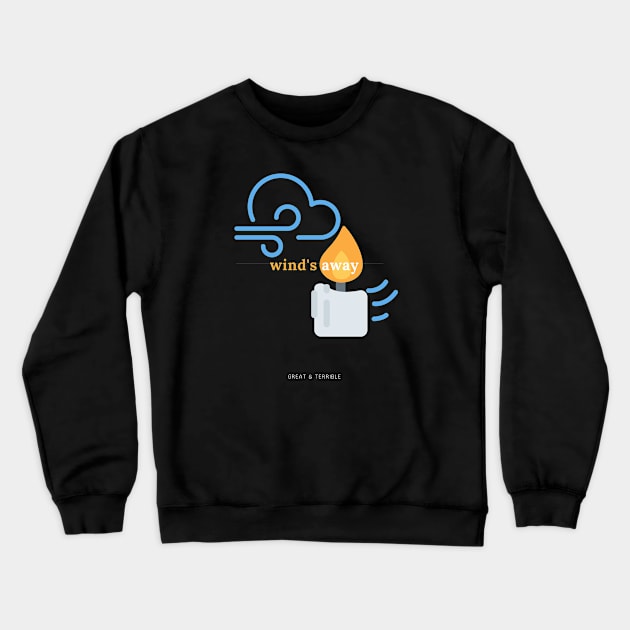 WIND'S AWAY (Dark) Crewneck Sweatshirt by A. R. OLIVIERI